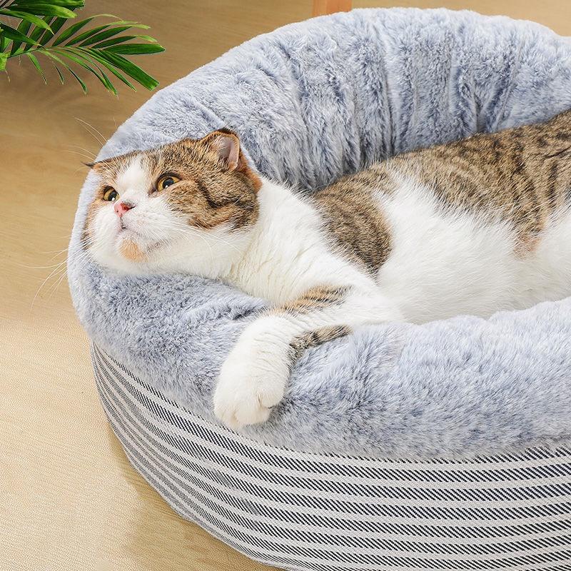 Pet Sleep Blanket Cat and Dag Round Soft Plush Bed