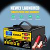 Voltage Temperature Detection Automatic Stop 12V 24V 600A EU/US Plug Intelligent Pulse Repair Car Battery Charger Digital LCD Display