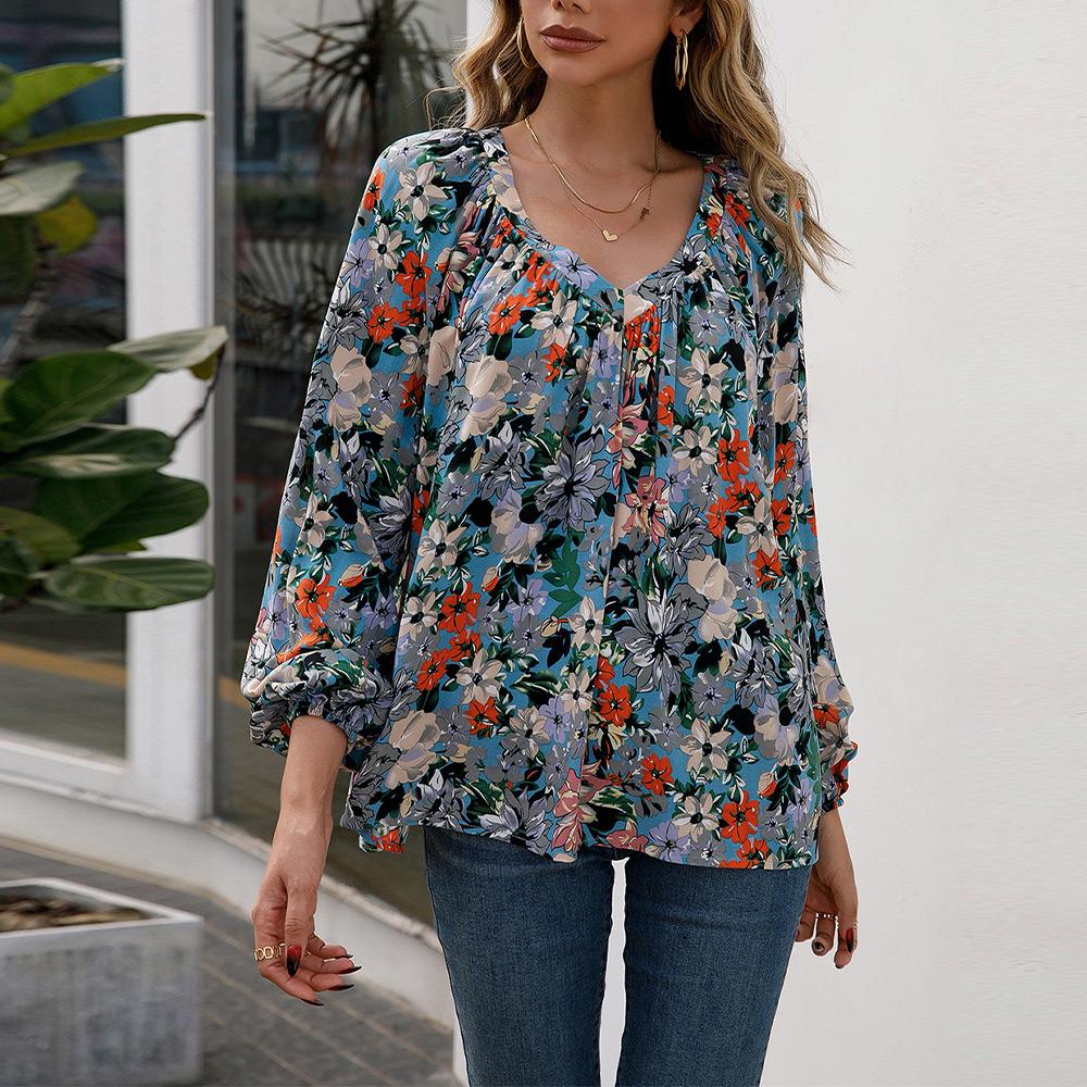 boho floral blouse