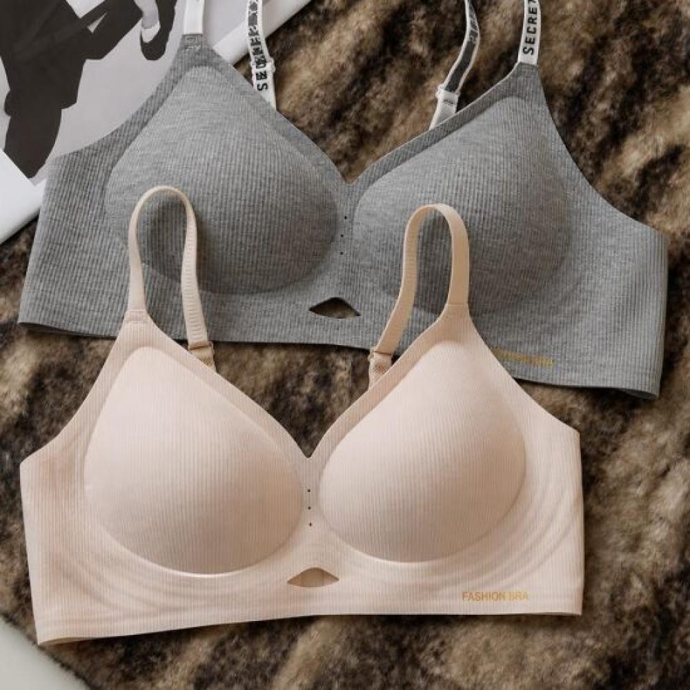 Navava Women S Comfortable Daily wireleSS SeamleSS Hook Bra Set 2p