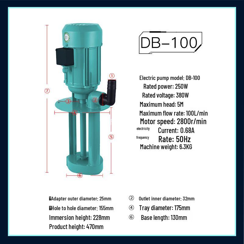 Trójfazowa elektryczna pompa oleju i wody do frezarek i tokarek - Model 120
