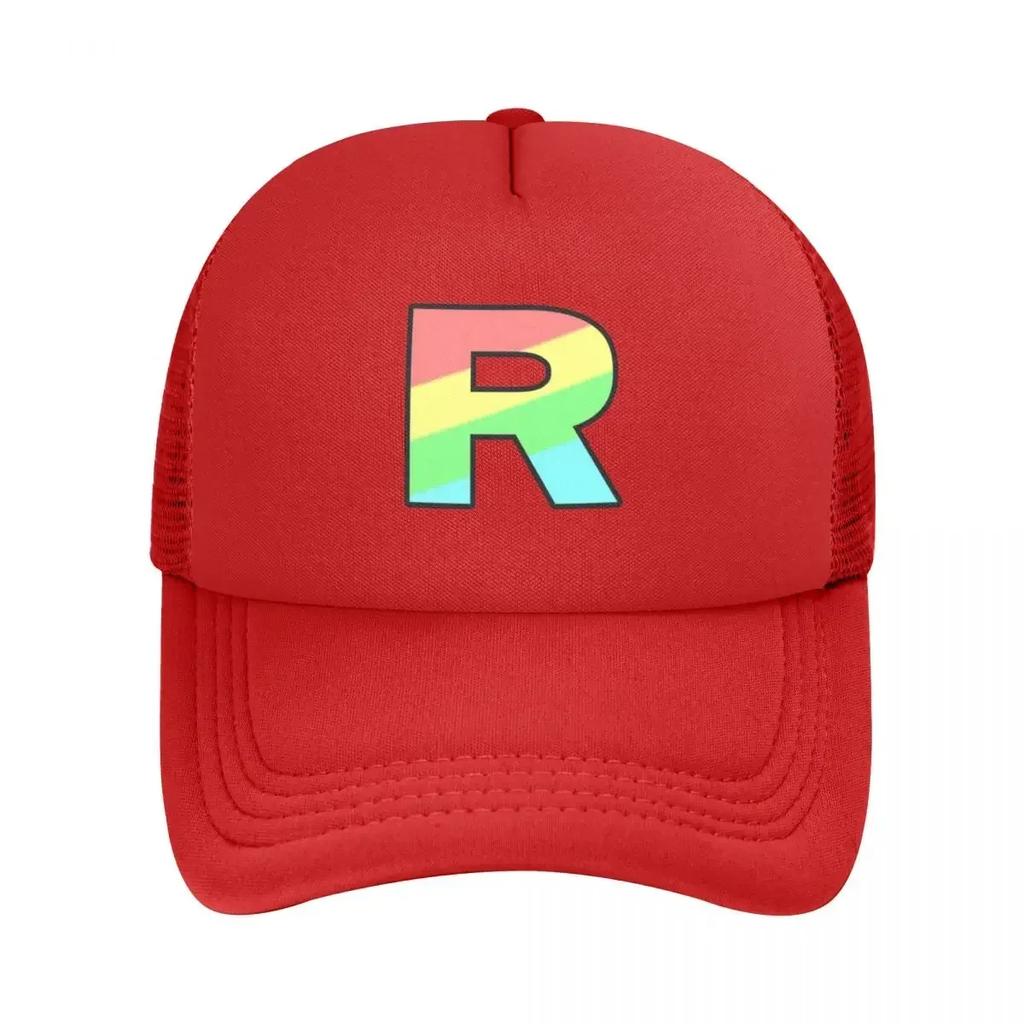 Team Rainbow Rocket Mesh Baseball Caps Snapback Fashion Hats Breathable Casual Casquette Outdoor For Unisexs And Womens
