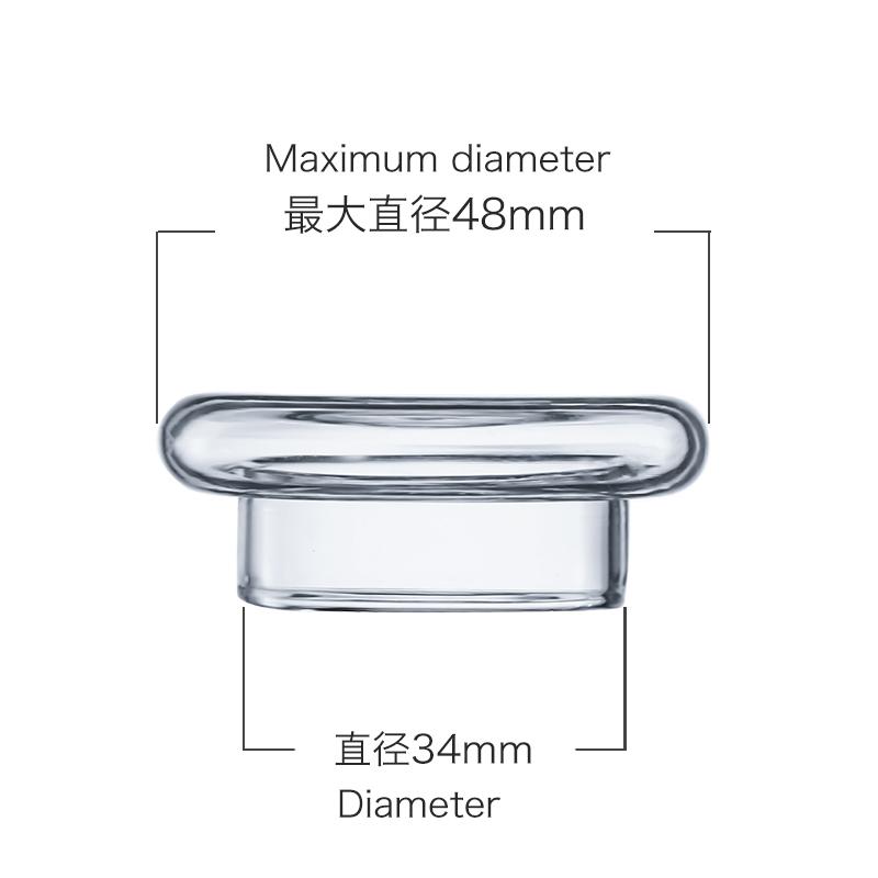 Inmeet Whisky Glass Tasting Cap, Glass Lid/Glass cup lid/High borosilicate glass