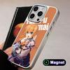 Date a Live Yamai Kaguya Silver Plating Magsafe Mobile Phone Case for iPhone 17 16 15 14 13 12 11 Air Pro Max Plus Colorful