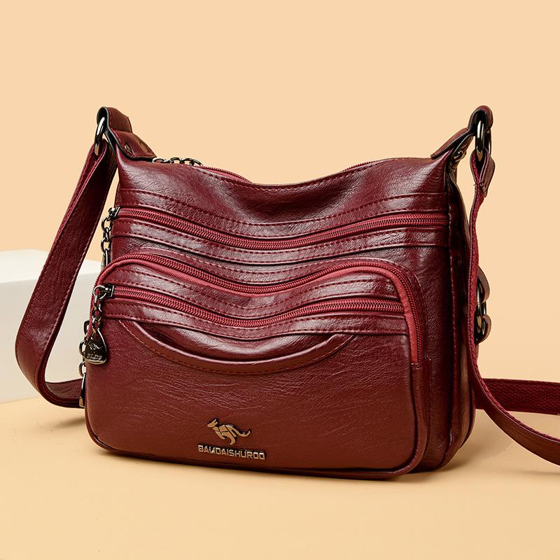 Einfache und vielseitige Tasche Mehrschichtige Großraum-Umhängetasche