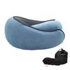 Airplane Travel Pillow Portable Adjustable Neck for Home Office Train Light Grey