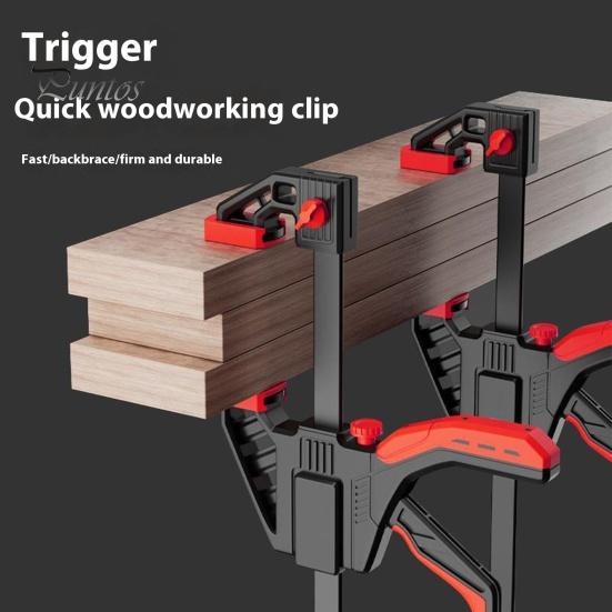 Woodworking Clamp with Ergonomic Handle Multipurpose One-handed Operation Quick Grip Clip DIY Projects Hand Tool
