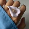 Adjustable Geometric Open Ring Colorful Vintage Ring Elegant Enamel Calla Flower Ring  Party