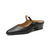 Fashion New Summer Slippers Summer Shoes Round Toe Mules Low Heels Sandals for Women Handmade Genuine Leather Sandals Ladies Shoes
