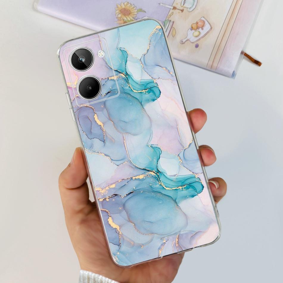 Cute Flower Cat Painted Case For Realme 10 / Realme 10 Pro / Realme 10 Pro+ Soft Silicone TPU Cover For Realme10 4G 10Pro Plus
