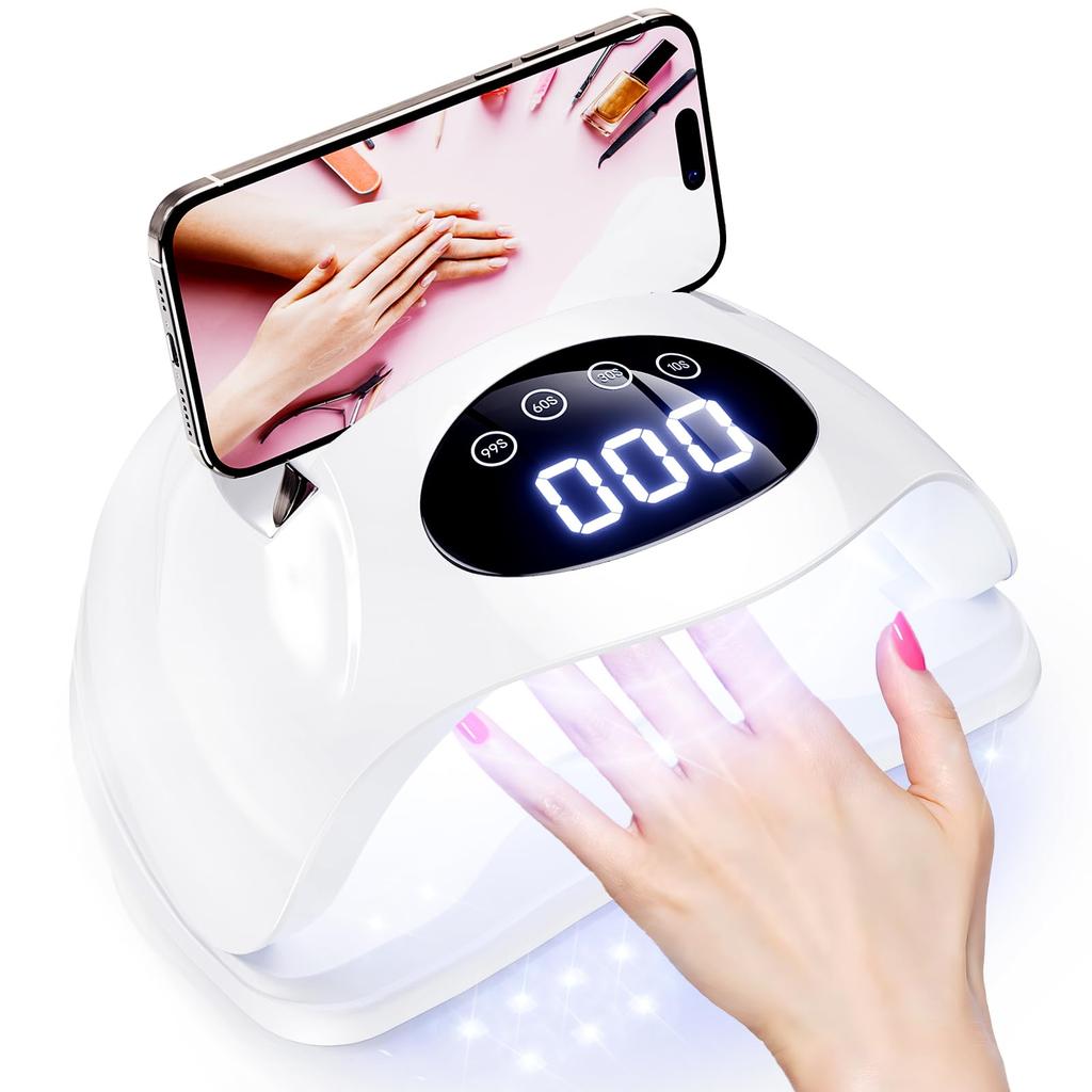 Zhiethoy Nail Gel Nail 72 White Gentle White LED UV Low Heat Touch Auto Smartphone Compatible with Hands and Removable Includes Instructions for