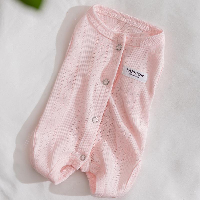 Spring and summer thin cat simple fashion bag belly clothes to prevent cold air conditioning clothes hairless cat four-legged pet cat clothes