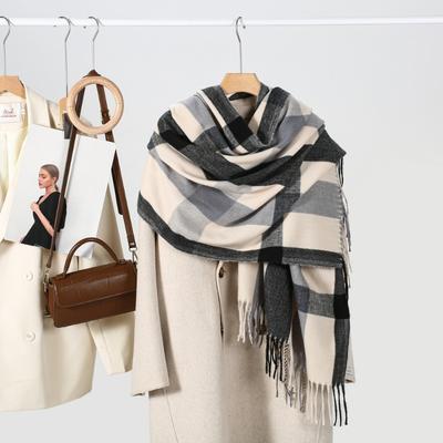 Scarf Women's Autumn and Winter Warm and Cold Scarf Scarf Scarf Imitation Cashmere Versatile Men's and Women's Plaid Scarf