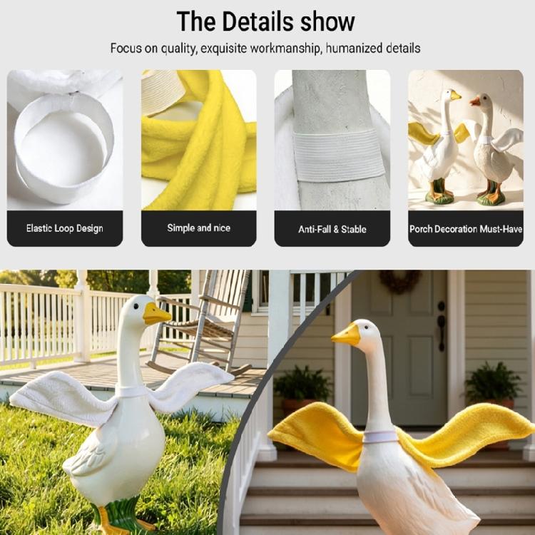 Plüschgänseflügel Dekoration Verstellbare Veranda Gänse Statue Flügel Kostüm Für Veranda Figur Halloween Festival Dekoration