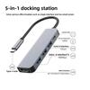 5 in 1 USB C Hub HDMI Adapter USB 3 0 Ports for Laptop Monitor Projection Multi Port Type C Dock