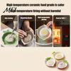 Small Hand Grinder Ceramic Garlic Grater Plate, with Leaf Handle Design, Manual Lemon Zester Plate Easy Cleaning Kitchen Grinding Tool, for Ginger And