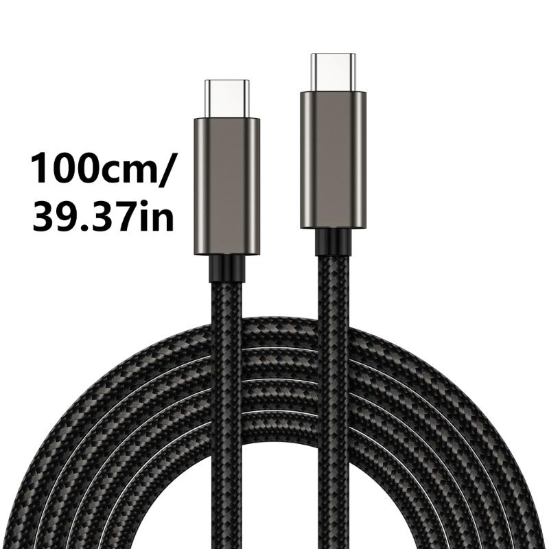 USB 3.2 Type C To Type C Cable 100W Fast Charging Cable 20Gbps Data Rate for Laptops Tablets and Smartphones