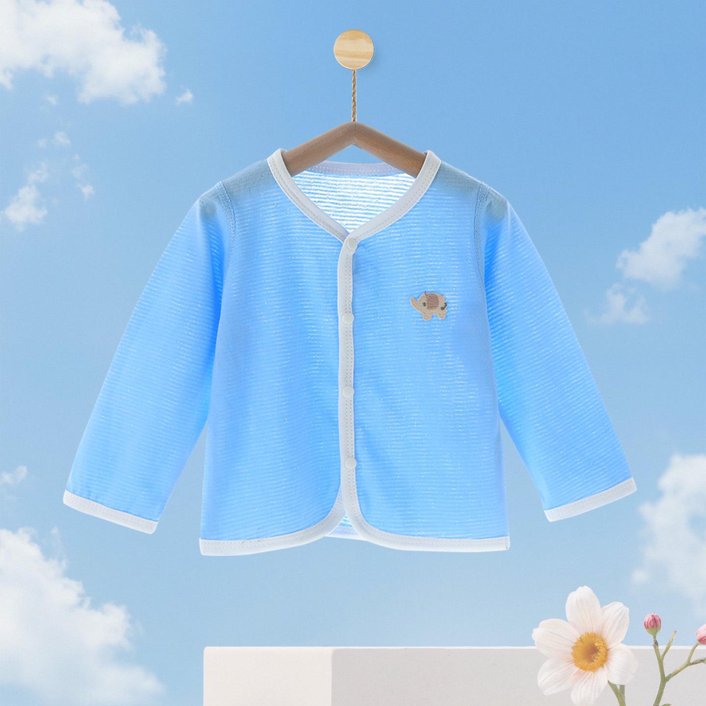 Детский летний хлопковый комплект: рубашка с длинным рукавом и пижама – дышащий и легкий, для мальчиков и девочек 100 cm