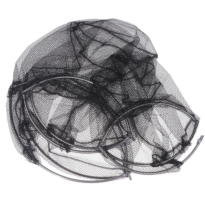 Nylon Fishing Nets Head Fishing Tackle Collapsible Detachable Handle Rhombus Mesh Hole Depth Folding Dip Net Durable Dip Net