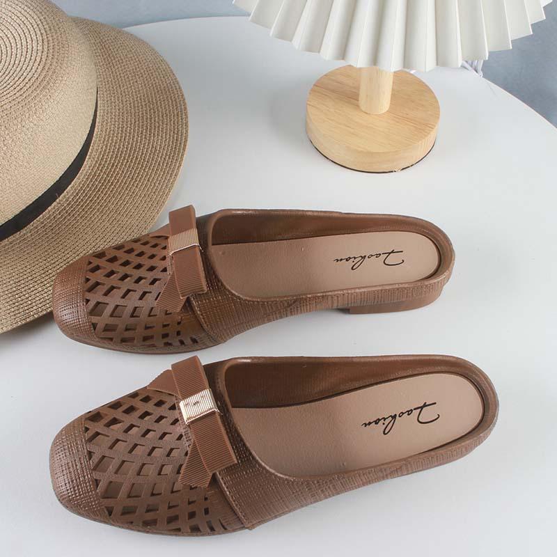 Women's Mules Flats Shoes Casual Closed Toe Backless Loafers Comfortable Slip-on Slides Footwear Summer Dressy Slippers Beach Walking Shoes for Women