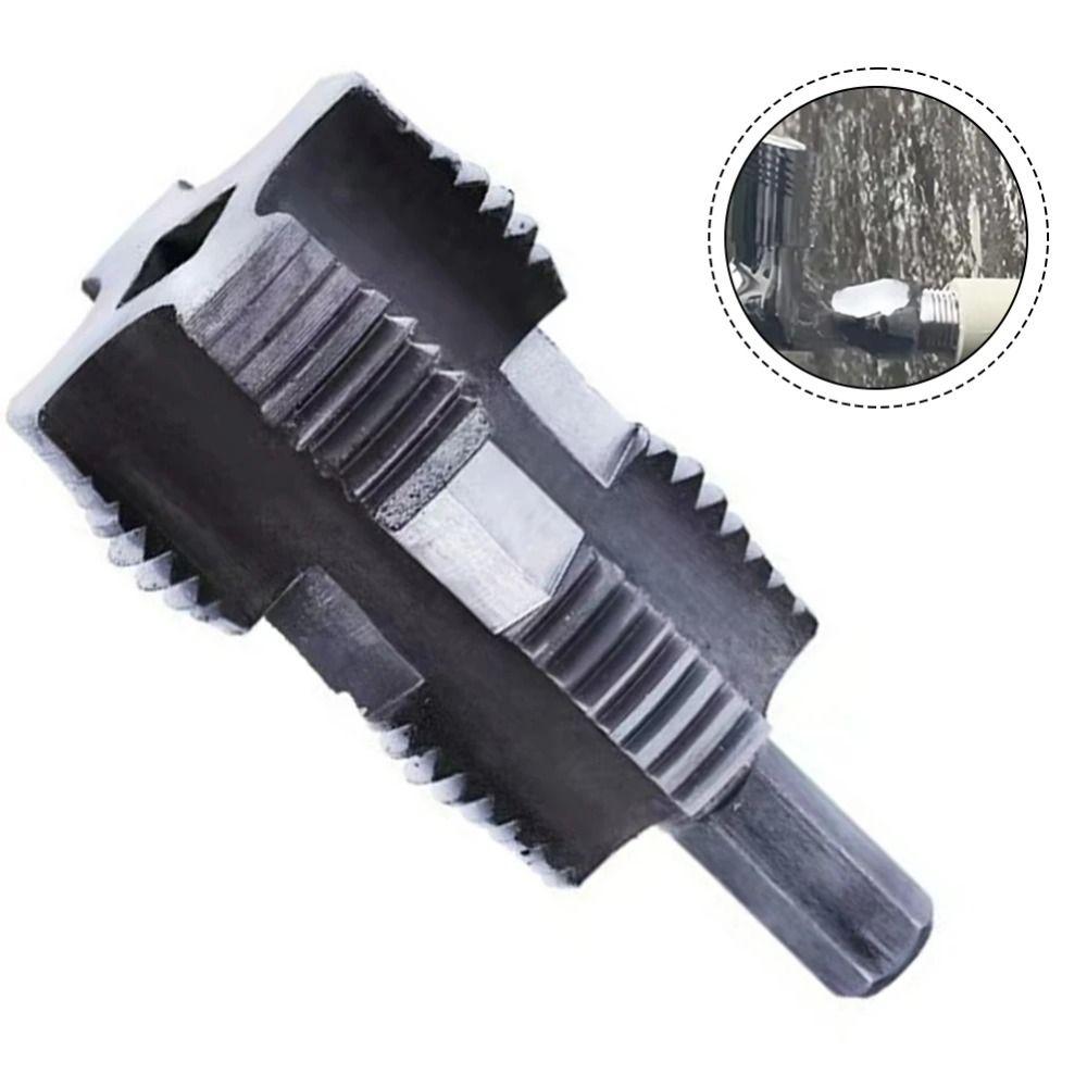 Plastic PVC Pipe Threader Kit Punching Drill Bit Die Kit Electric Hole Opener  PPR Water Pipe