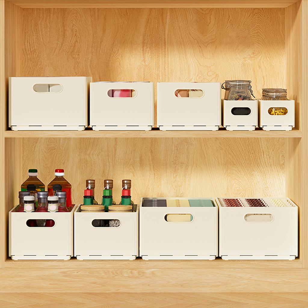 Kitchen Cabinet Storage Organizer Folding Plastic Storage Box Multi-purpose Food Storage Container Under Sink Organizer