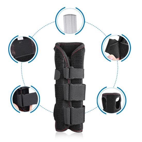 Wrist Support Brace for Men Women Adjustable Hand Support with 2 Splint And 3 Straps for Left And Right