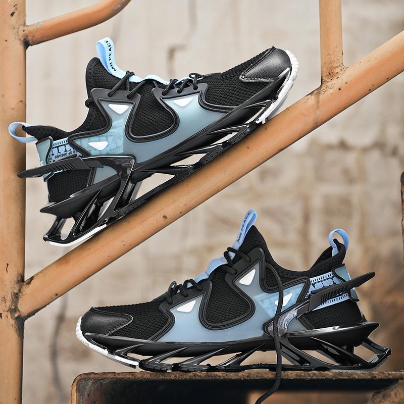 Men's Fashion Blade Shoes Mesh Outdoor Sports Shoes Breathable Running Sneakers Trendy Training Shoes