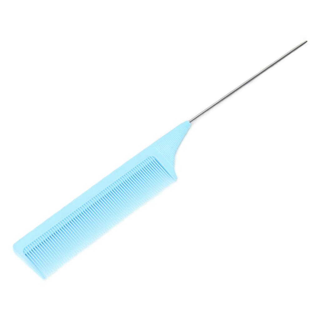 Stahl Stielkamm Friseursalon Rattenschwanzkämme Feines Friseurwerkzeug für Frauen Haarstyling Blau