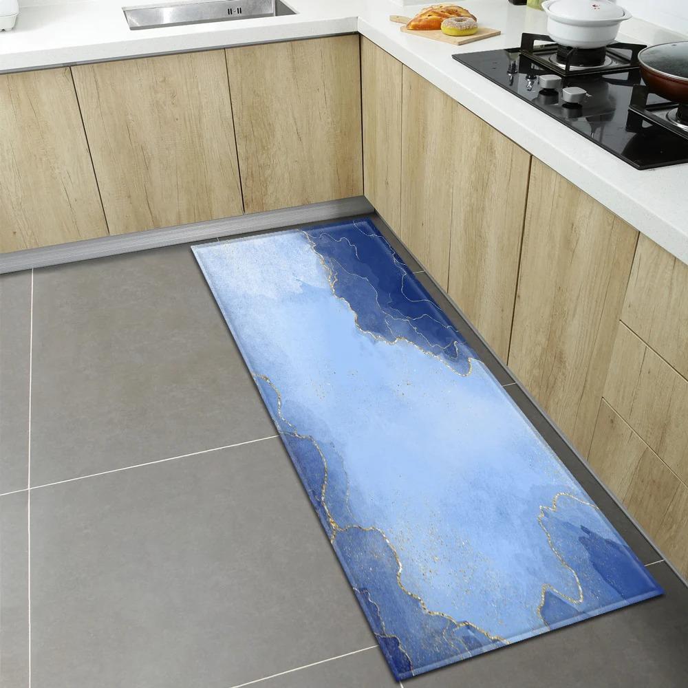 Wzorzysta Mata Podłogowa z Teksturą Marmuru do Domu Kuchni Dekoracja Przed Drzwiami Mata Podłogowa