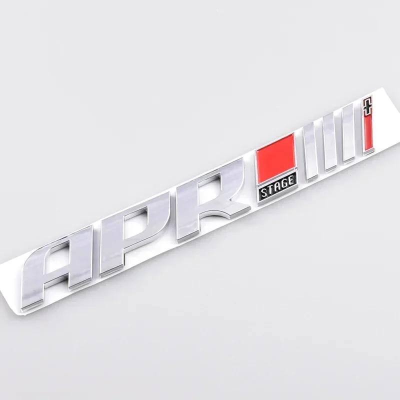 Chrome Black 3D ABS Letters Logo APR Stage III 3 Rear Trunk Boot Badge Emblem Sticker for V-//W G-OLF A-ud/i R8 RS A3 A4 Q5