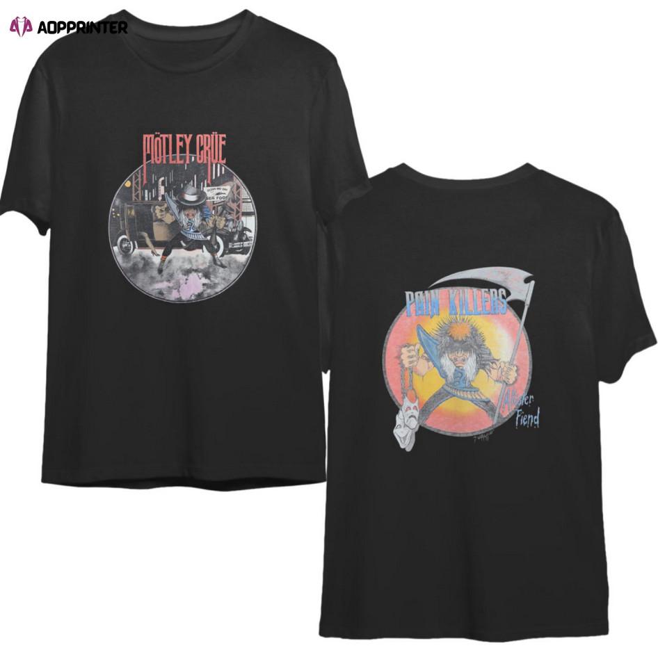 

vintage 1985 Motley Crue Pain Killers Shirt Double Sided XL
