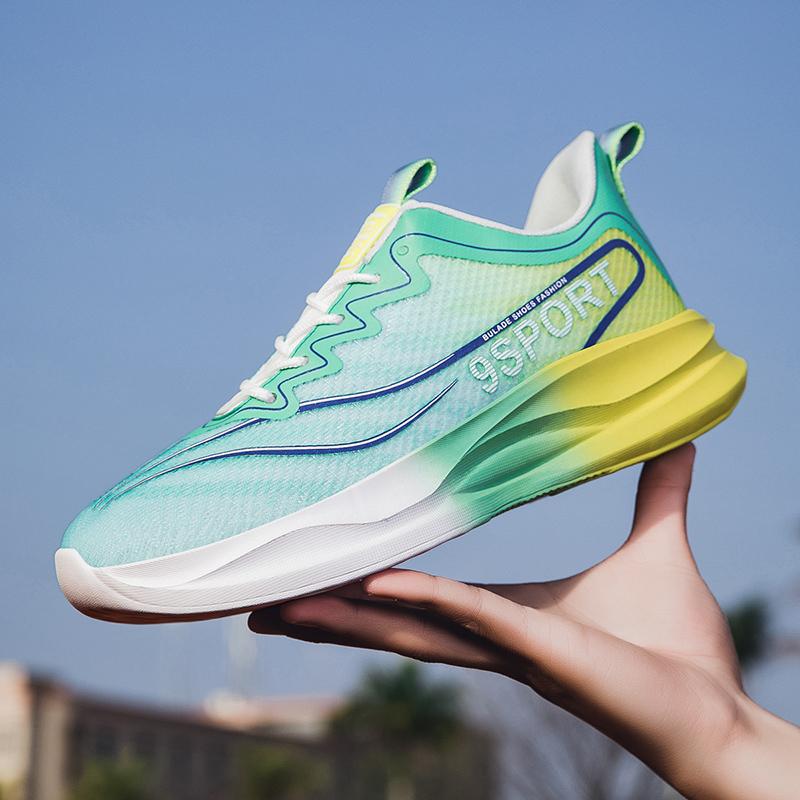 Men’s Contrast Color Sports Basketball Shoes Running Sneakers Shoes Students Over Sized Jogging Shoes