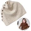 Winter Pullover Split Shawl Sweater for Women Knit Solid Color Turtleneck Scarf Casual Wear Cape Windproof Shoulder Wrap