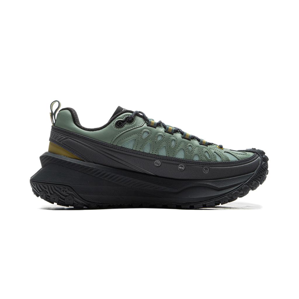 New LiNing Cushioning Anti-Slip And Wear-Resistant Low-Top Casual Running Shoes Unisex Green Black AZGU083-4