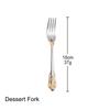 1 Pieces Luxury Gold Plated Cutlery Set Vintage Western Stainless Steel Tableware Wedding Engraving Dinnerware Knife Fork Spoon