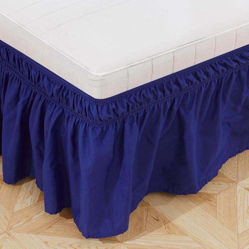 Solid Color Elastic Bed Skirt Suitable for Bedroom Decoration90cm/100cm/150cm/200cm The Bed