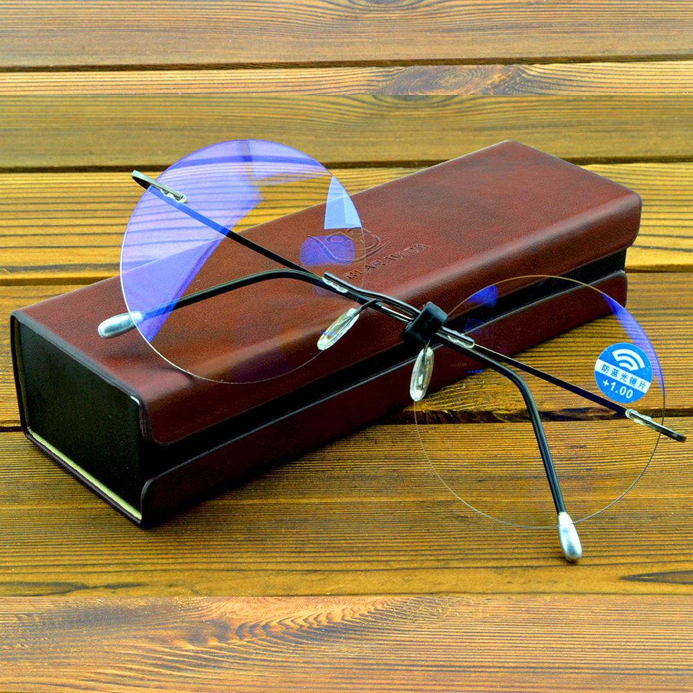 

Round Style Rimless Oversized Titanium Alloy Reading Glasses +0.75 +1 +1.25 +1.5 +1.75 +2 +2.5 +2.75 to +4 +125 серый