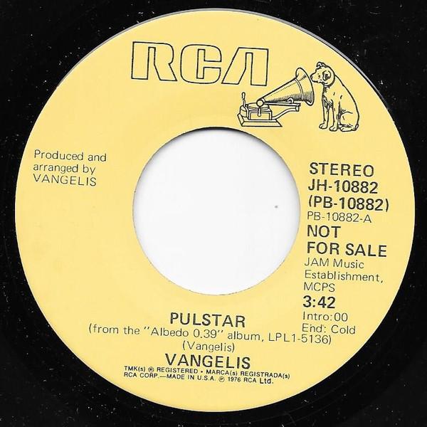 

7inch Record VANGELIS Pulstar JH10882PROMO RCA 1976 US Dance Electronica Used