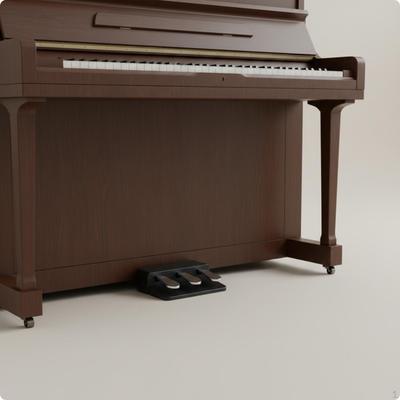 Piano Pedal with Triple | LowProfile Stepped Design, Sturdy and Metal Construction,
