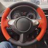 Hand Stitched Non-slip Black Orange  Leather Car Steering Wheel Cover For Nissan Maxima 2009-2014 Juke 370Z Note (UK)
