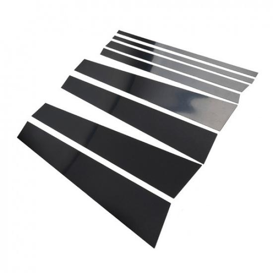 8X Black Pillar Post Door Window Cover Trim Kit For Honda Pilot Ridgeline 1622