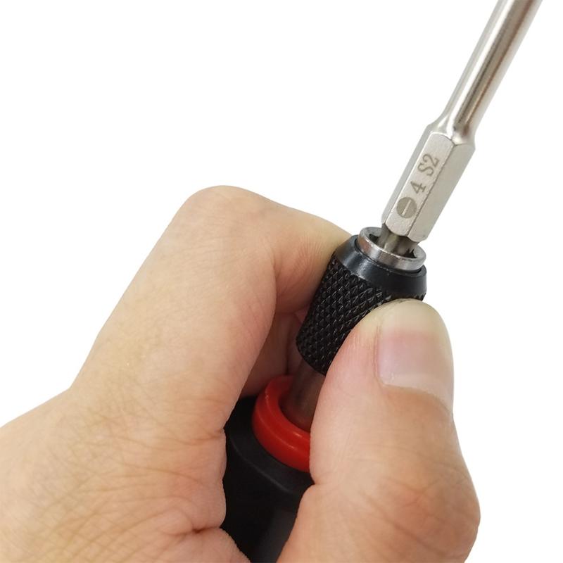 Compact Screwdriver Bit Metal & Plastic Self Screwdriver Holding Tool PP Handle 1/4"/6.35mm Quick Release Handle Tool