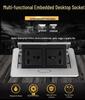Universal Pop-up Power Socket with EU and US Standard for Office Desks