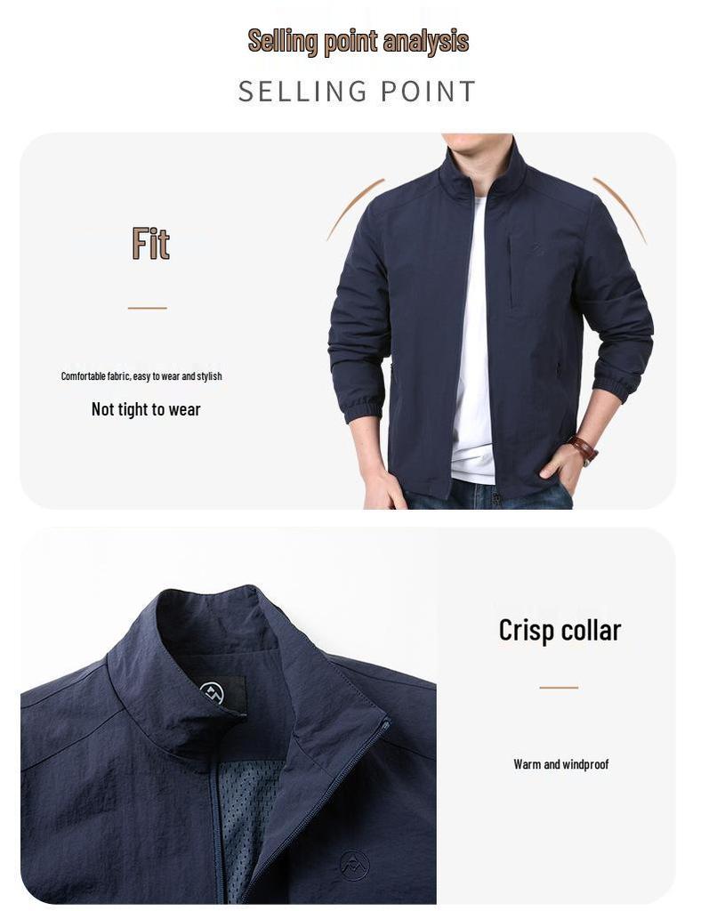 Frühlings Herren Schnelltrocknende Nylonjacke mit Mesh-Futter, Stil 5751