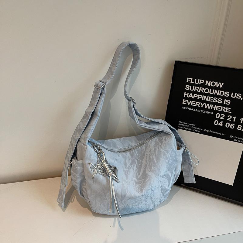 Large-capacity tote bag women's summer new trend solid color shoulder bag simple casual commuter bag
