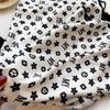Letter MY Temperament Scarf Women's Simple Light Luxury Silk Scarf Large Version Square Scarf 91cm Sun Protection Shawl Travel Decoration New
