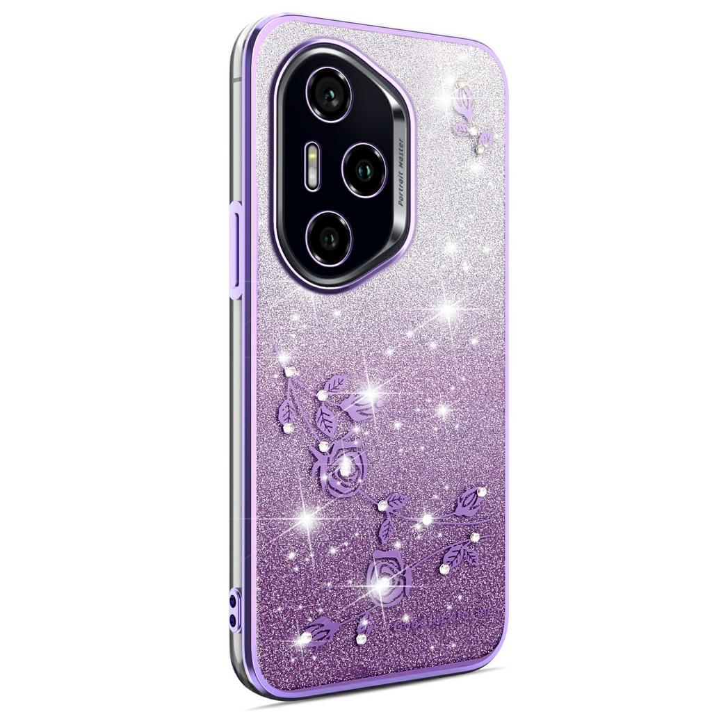 KADEM Pro Honor 400 Pro 5G (Globální) Pouzdro Květina TPU Flexibilní Gradientní Kryt na Telefon