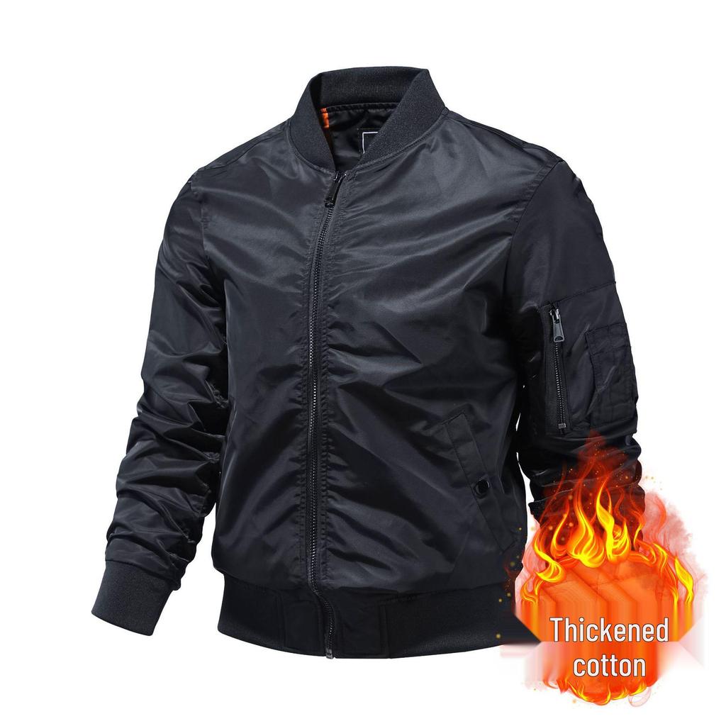 Men's Trend 2026 Thickened Baseball Collar Cotton Jacket - Autumn/Winter Loose Fit