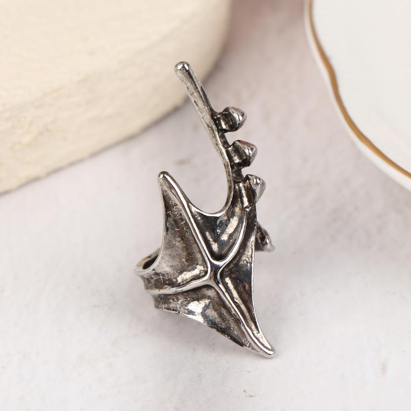 Cyberpunk Alien Irregular Cross Ring Unisex Hip-Hop Exaggerated Opening Rings Carnival Jewelry Accessories Gift